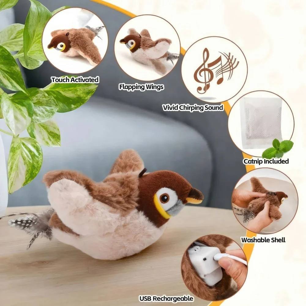 FluffyBird™ Interactive Cat Toy