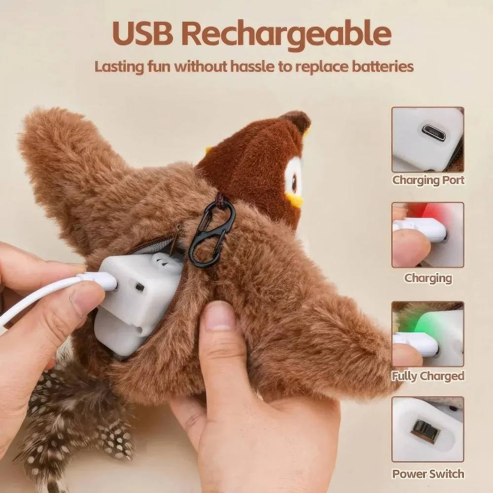 FluffyBird™ Interactive Cat Toy